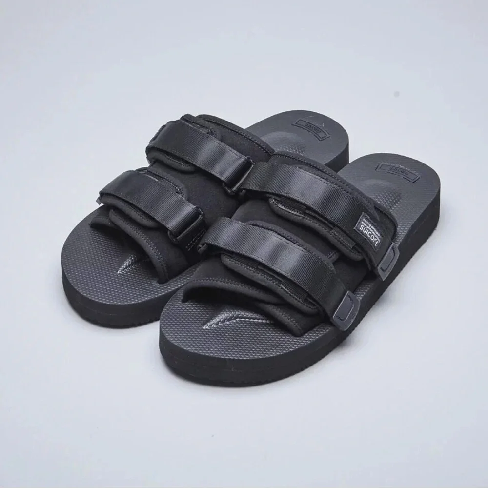 Suicoke Black Adjustable‎ Strapped Slide Sandals Size 7